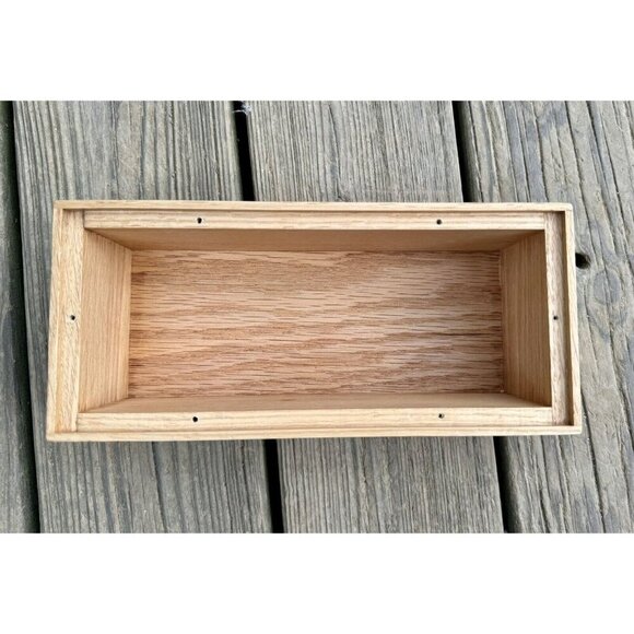 Lg Pet Cremation Urn Inlay Paw Print Wood Box Cat Dog Ashes Memorial Chest 10” - Picture 2 of 13